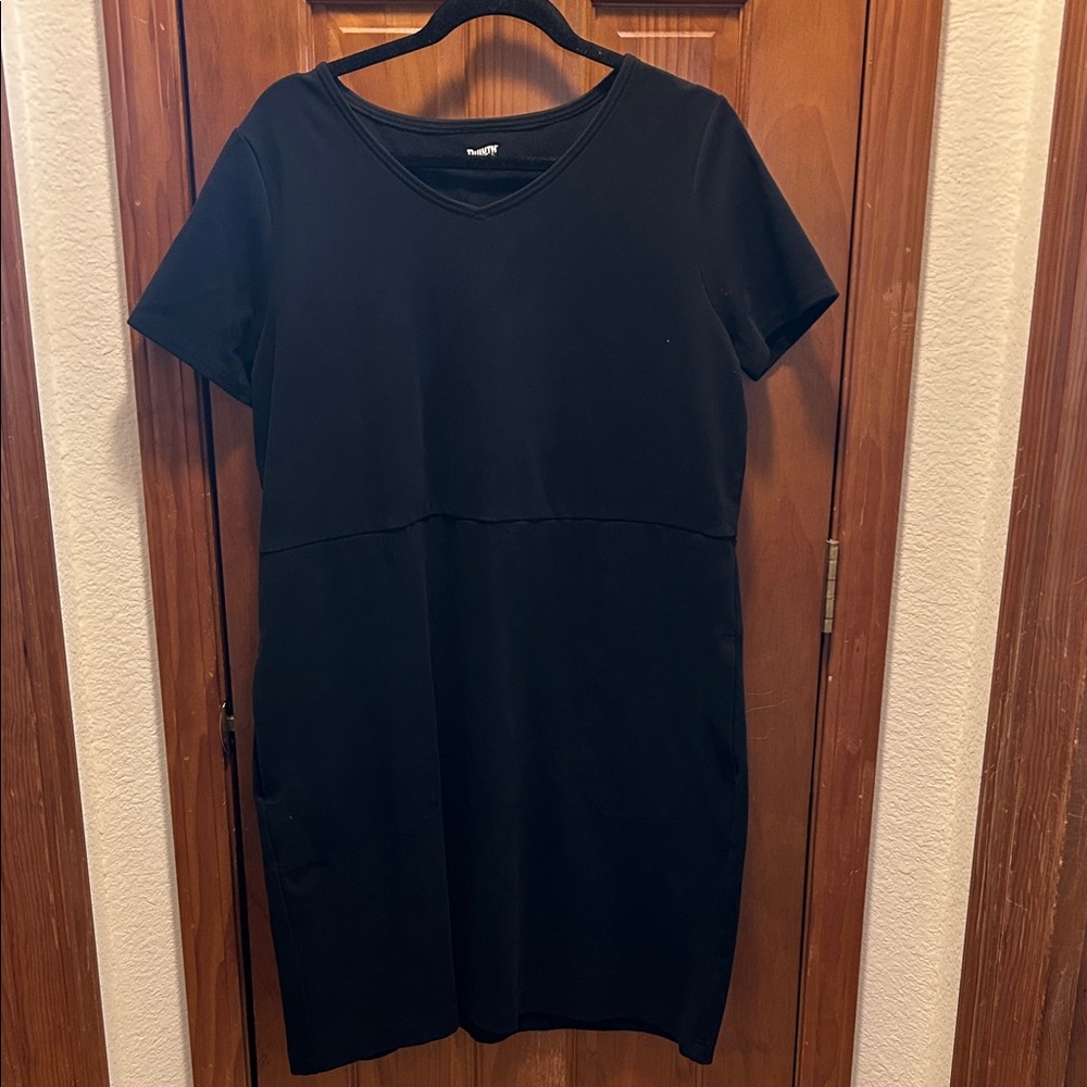 Duluth Trading Co Black Short Sleeve Mini Dress - Picture 5 of 6